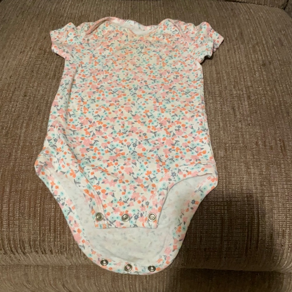 Baby girls floral onesie